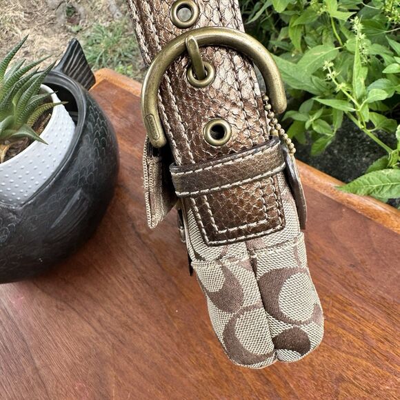 Coach Y2K Soho Signature Mini Demi Baguette Style No. 8K38 - Picture 5 of 15